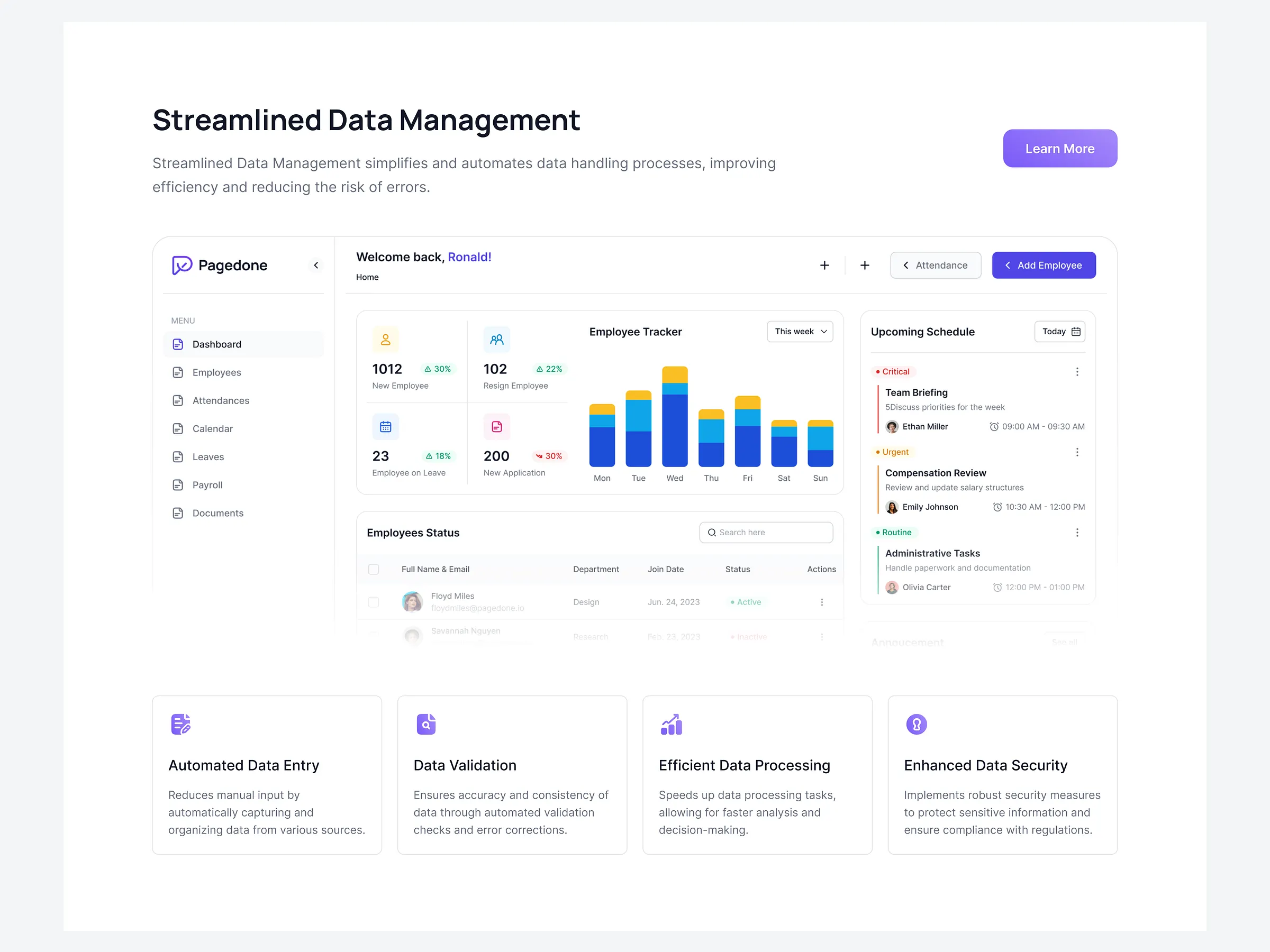 Aurra School Management System Dashboard